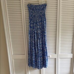 Blue Floral Maxi Dress